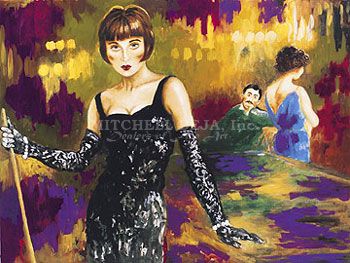 Joanna Zjawinska Handsigned and Numbered Limited Edition Serigraph on Canvas: "Ever Loved a Woman Who Made You Feel Tall?"