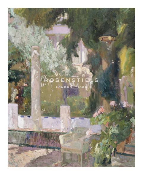 Joaquín Sorolla y Bastida Hand Numbered Limited Edition Print on Paper :"The Gardens at the Sorolla Family House"