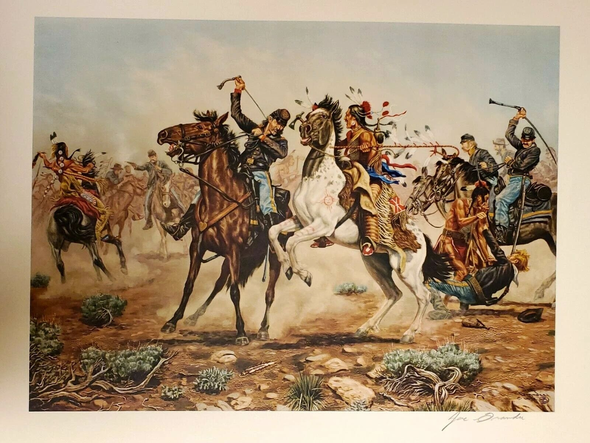 Joe Ruiz Grandee Signed Limited Edition Lithograph Print: "Death to the Long Knives"