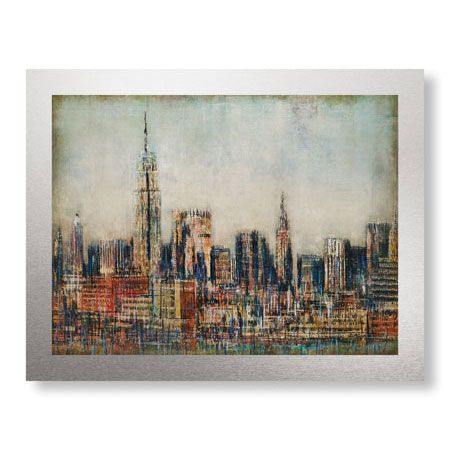 Joel Holsinger Limited Edition Ready to Hang Giclee on Brushed Aluminum: "New York City Skyline"