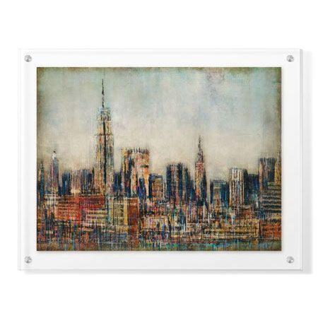 Joel Holsinger Limited Edition Ready to Hang Giclee on Clear Acrylic: "New York City Skyline"