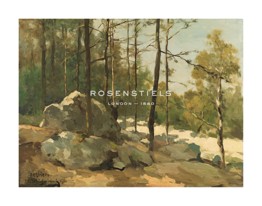 Johan Hendrik Weissenbruch Hand Numbered Limited Edition Print on Paper :"Stag In The Trees"