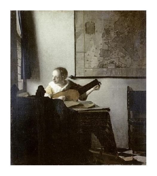 Johannes Vermeer Fine Art Open Edition Gicl&eacute;e:"The Lute Player"