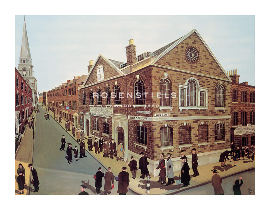 John Allin Hand Numbered Limited Edition Print on Paper :"Spitalfields Great Synagogue"