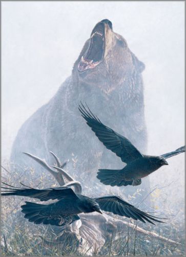 John Banovich limited edition gicl&eacute;e on canvas:"Grizzly Encounter"