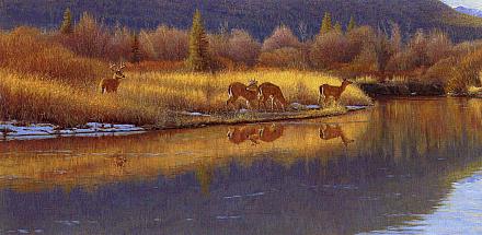 JOHN BANOVICH  Secondary Market Art: "REFLECTIONS OF GOLD"