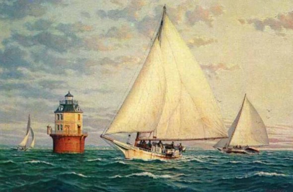 John Barber Handsigned and Numbered Limited Edition Artist Proof Print "Skipjacks at Point No Point"