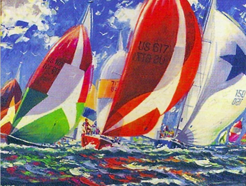 John Barber Handsigned and Numbered Limited Edition Canvas "Spinnakers" John Barber Handsigned and Numbered Limited Edition Canvas "Spinnakers"