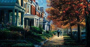 John Barber Handsigned and Numbered Limited Edition Print "Strolling in the Fan"