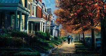 John Barber Handsigned and Numbered Limited Edition Print "Strolling in the Fan"