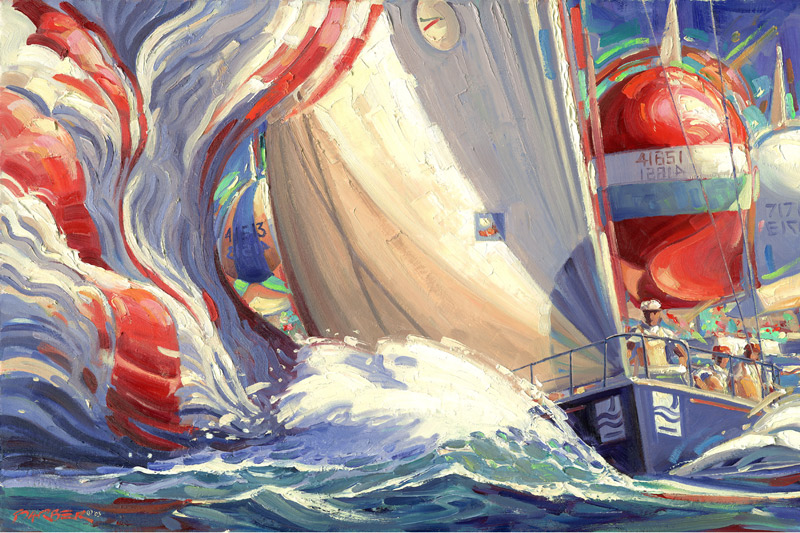 John Barber Limited Edition Giclee on Canvas:"Approaching the Mark"