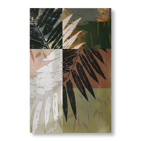 John Butler Limited Edition Ready to Hang Giclee on Brushed Aluminum: "Savannah Leaves I"