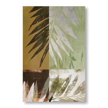 John Butler Limited Edition Ready to Hang Giclee on Brushed Aluminum: "Savannah Leaves IV"