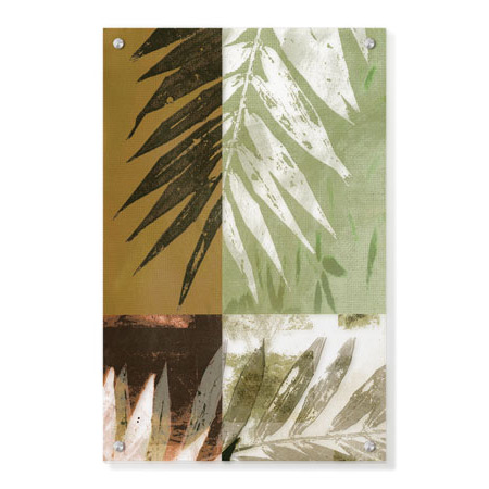 John Butler Limited Edition Ready to Hang Giclee on Clear Acrylic: "Savannah Leaves IV"
