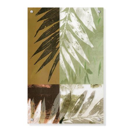 John Butler Limited Edition Ready to Hang Giclee on Clear Acrylic: "Savannah Leaves IV"