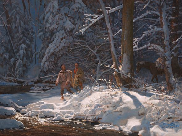 John Buxton Hand Signed and Numbered Gicl&eacute;e Canvas:"Almost Quiet"