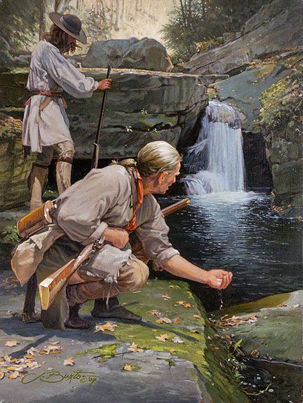 John Buxton Hand Signed and Numbered Limited Edition Canvas Giclee:"The Secluded Pool"