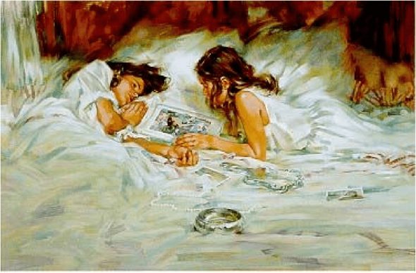 John Carter Artist Signed Limited Edition Serigraph on paper:"Family Album"