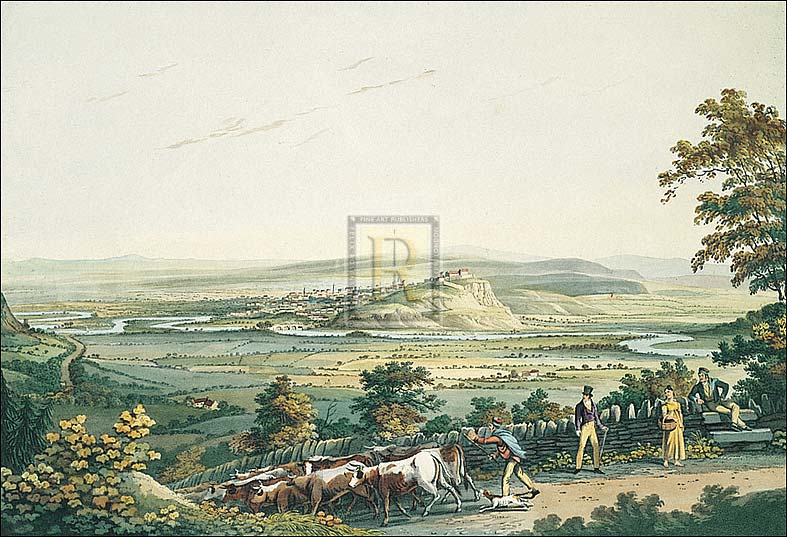 John Clark Artist Hand Colored Copper Plate Printed Atelier Print:"Stirling"