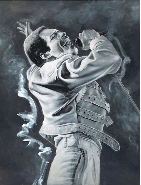 John Douglas Artist Signed Limited Edition Canvas Giclee:"A Kind Of Magic - Freddie Mercury"