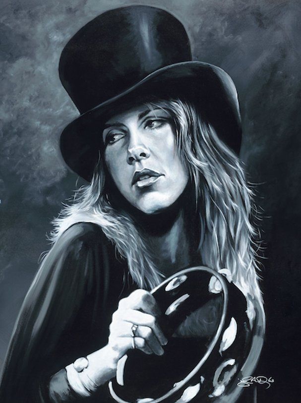 John Douglas Artist Signed Limited Edition Canvas Giclee:"Gold Dust Woman - Stevie Nicks"