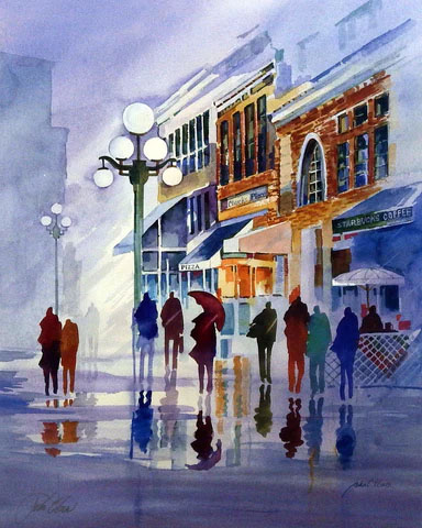 John Ebner Print-Signed and Numbered:"Sudden Showers"