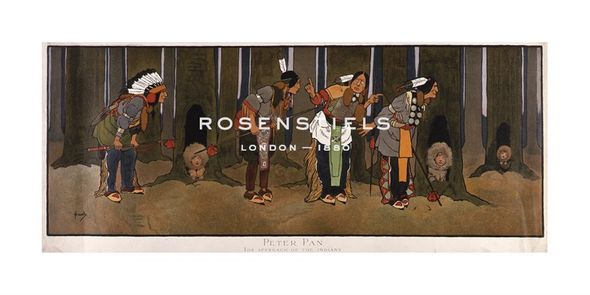 John Hassall Hand Numbered Limited Edition Print on Paper :"Approach Of The Indians"