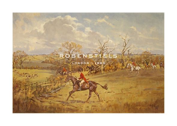 John King Hand Numbered Limited Edition Print on Paper :"The Meynell - Evening Hunt from Eaton Wood"