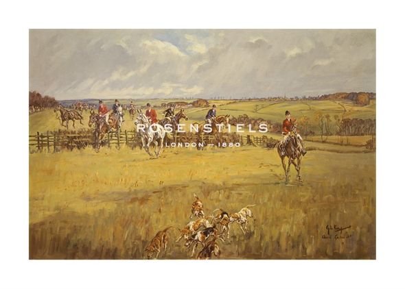 John King Hand Numbered Limited Edition Print on Paper :"The Quorn - Gartree Hill"