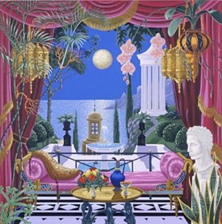 John Kiraly Limited Edition Serigraph on Paper: " Royal Moon "
