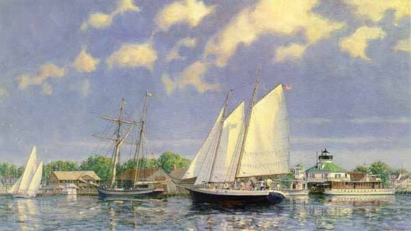 John M. Barber Limited Edition Print:"Harbor Breezes"