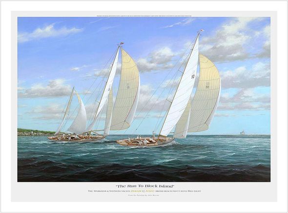 John Mecray Handsigned & Numbered Limited Edition:"Run To Block Island"