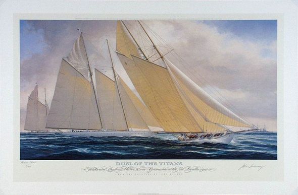 JOHN MECRAY  Secondary Market Art: "DUEL OF THE TITANS"