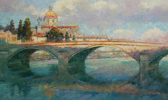 John Michael Carter Open Edition Giclee on Canvas:"Arno Sunrise"