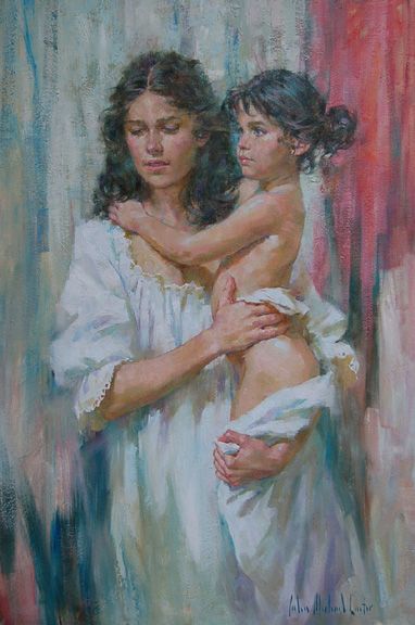 John Michael Carter Open Edition Giclee on Canvas:"From the Bath"