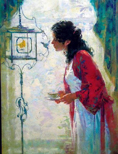 John Michael Carter Open Edition Giclee on Canvas:"The Yellow Canary"