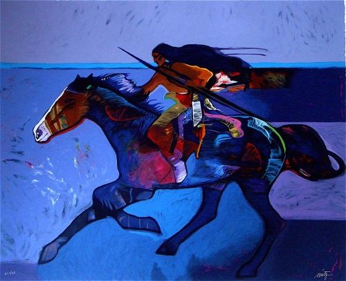 John Nieto Handsigned and Numbered Limited Edition Serigraph on Paper:"American Survivor"