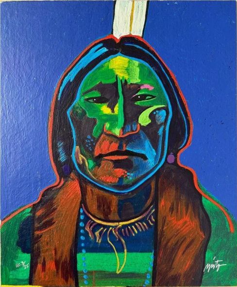 John Nieto Limited Edition Serigraph on Board:"Red Cloud"
