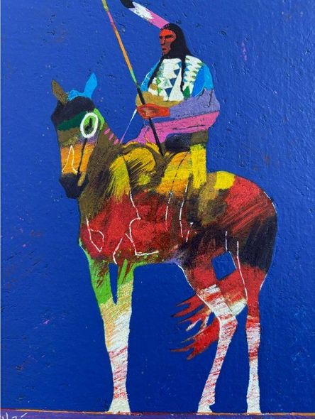 John Nieto Limited Edition Serigraph on Board:"Plains Sentinel"