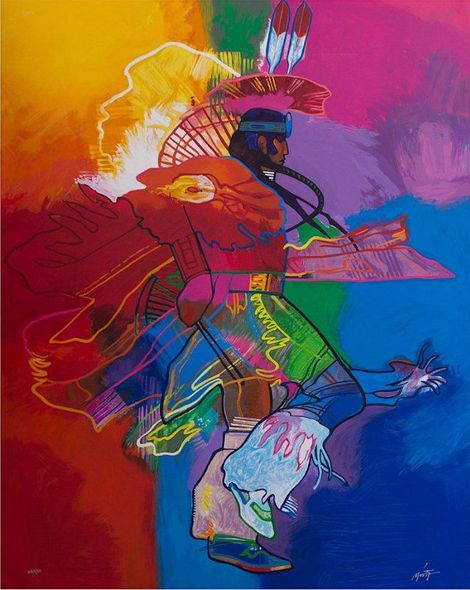 John Nieto Limited Edition Giclee on Canvas:"Feather Dancer" 