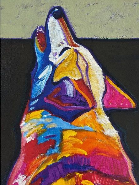 John Nieto Limited Edition Giclee on Canvas:"Howling Wolf"