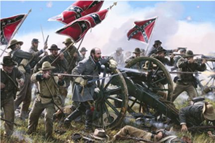 JOHN PAUL STRAIN 19X29 Secondary Market Art: "TAKING BATTERY A"