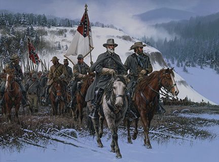 JOHN PAUL STRAIN 25X19 Secondary Market Art: "RETURN TO CLARKS MTN"