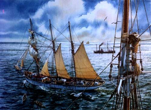 JOHN PAUL STRAIN 27X24 Secondary Market Art: "TO FAIRFAX CHRISTMAS"