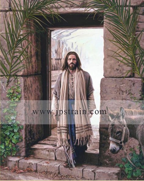 John Paul Strain Artist Hand Signed Open Edition Canvas Giclee:"Palm Sunday"