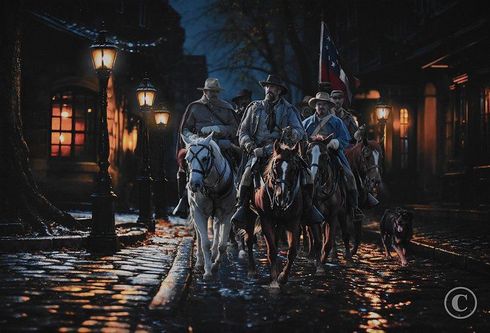 John Paul Strain Artist Signed Limited Edition Giclee Print:"Nashville Night Patrol"