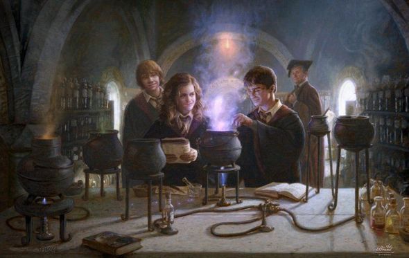 Tim Jessel Limited Edition Fine Art Giclee:"Harry Potter� Potions Class"