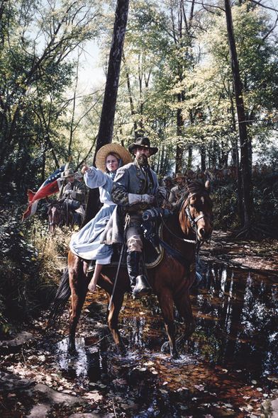 John Paul Strain Hand Signed and Numbered Limited Edition Canvas Giclee:"To The Lost Ford"