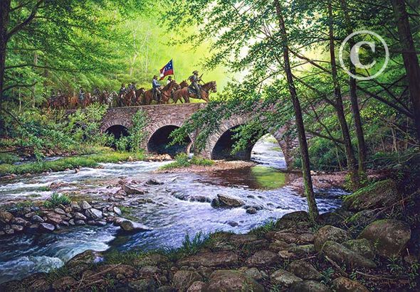 John Paul Strain Hand Signed and Numbered Limited Edition Giclee:"Goose Creek Bridge"
