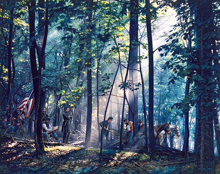 John Paul Strain Hand Signed and Numbered Limited Edition Giclee:"Sacred Ground on Little Round Top"